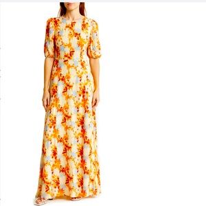 Beautiful maxi open back printed dress